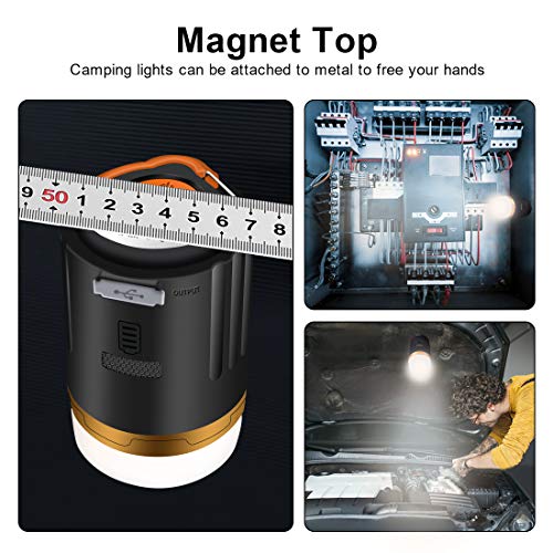 LAMA LED Campinglampe USB Aufladbar Camping Laterne Dimmbar Magnetische Campingleuchte mit Fernbedienung IP65… - Image 5