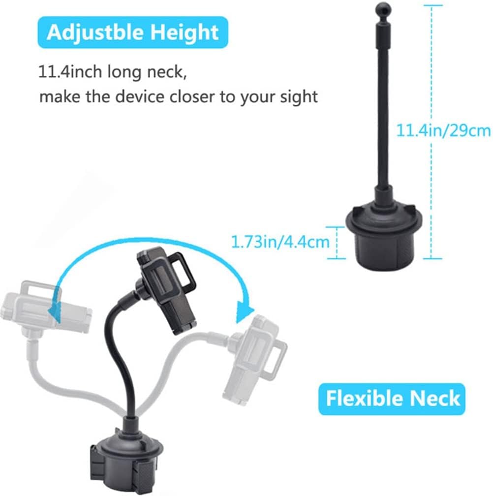 Universal 360 Degree Car Phone Mount Adjustable Gooseneck Cup Holder Stand Auto Clip Cradle for Cell image 5