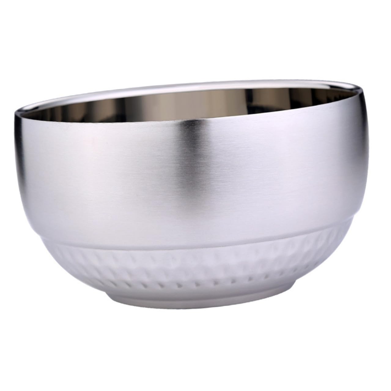 Cuenco de acero inoxidable doble capa ideal para tus sopas y arroces calientes en casa