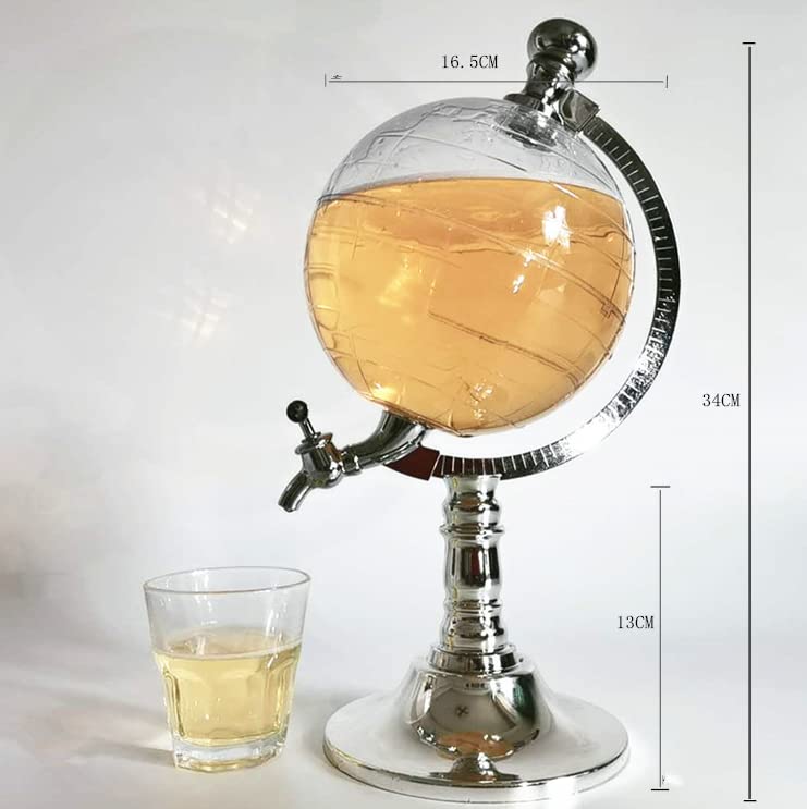 Distributeur de bière transparent en forme de globe pour bar, maison, fêtes, bière