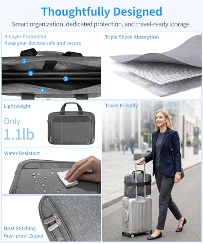 Image of MAGICRAVEN Wireless Portable Monitor for Laptop, 15.6 inch Portable Monitor with Battery-1080P FHD Second Screen for Home & Office, AirPlay & Miracast Casting, No Cables or Drivers Needed(with Bag)