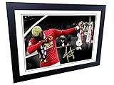 Signed 12x8 Black Soccer Paul Pogba 'THE DAB' Manchester United Autographed Photo Photograph Picture Frame Gift A4