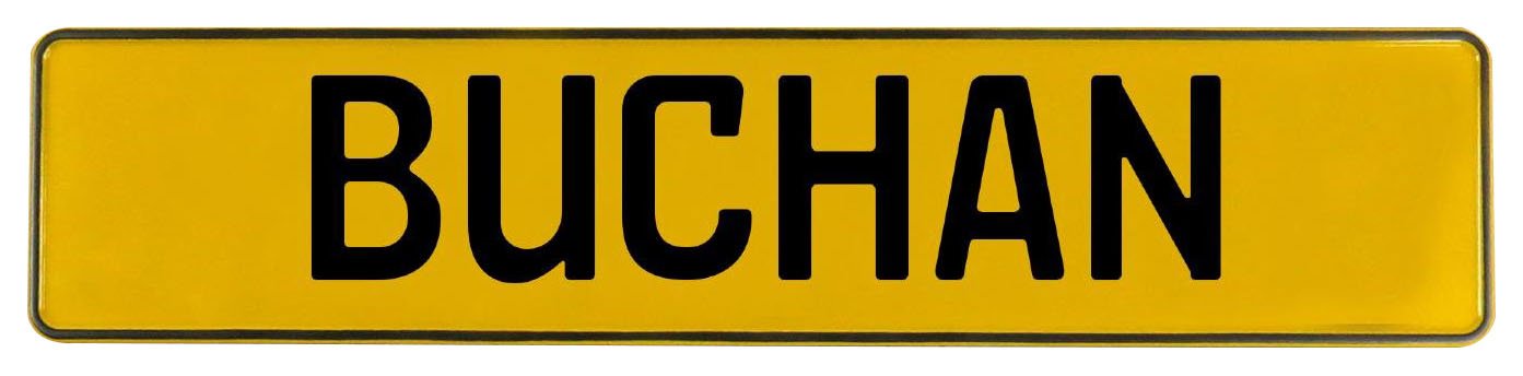Vintage Parts 599672 Wall Art (Yellow Stamped Aluminum Street Sign Mancave Buchan)