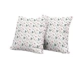 Ikea, federa per cuscino lombare con fenicotteri esotici in stile monocromatico, stampa artistica in stile moderno, rosa e bianco 14x14 INCH 2pcs Color20