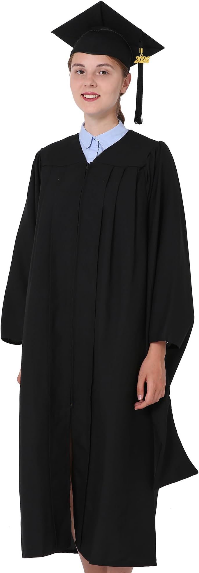 Masters Graduation Cap and Gown with Black 2026 Tassel Unisex