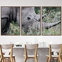 3 Piece Framed Canvas Wall Art Wild Animals Dramatic Hallway Canvas Prints Home Artwork Decoration for Living Room,Bedroom - 16