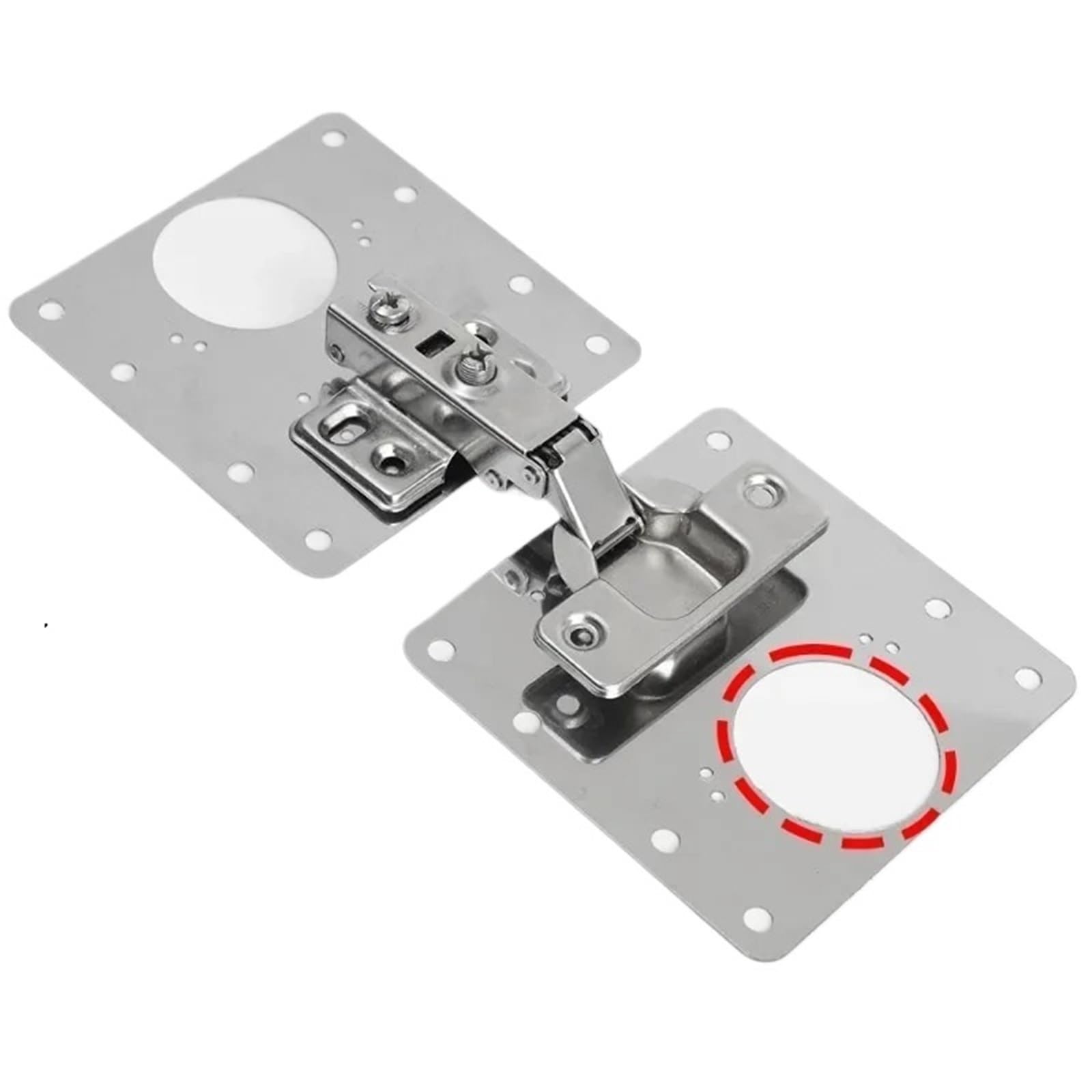 Réparer un trou de charnière arraché avec la plaque de montage pour porte