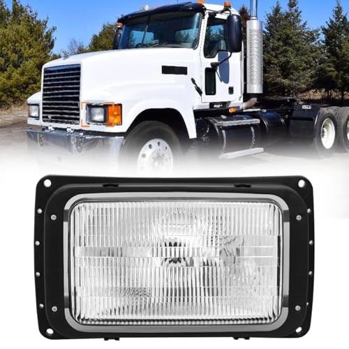 Gronsvt Headlight fit for Mack CH613 CH600 Truck RD400&600 Truck DOT/SAE Approved (Pair)