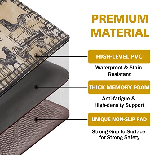 Aspmiz OD321-PVC-2-P-P#3 Farmhouse Kitchen Rugs Set 2 Piece Pvc Kitchen Mat Waterproof thumb #8