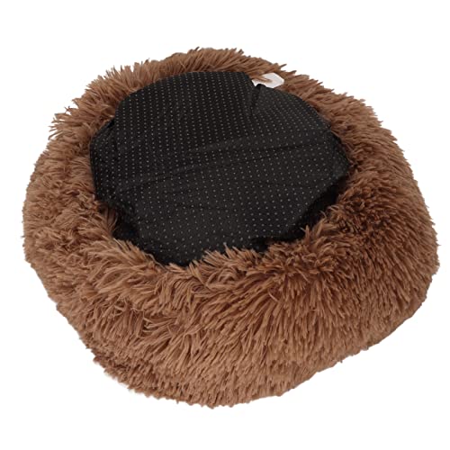 Cama de cachorro fofa redonda de pelúcia respirável para gatos para descanso em casa 50cm