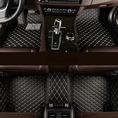 Aiducreaon Custom Automotive Floor Mats for Mercedes Benz A B C CLA CLS CLK GLE GLS GLA GLK GL ML G S GLC SL CL SLC R SLK etc...All Weather Leather Non-Slip Car Mat (Black Beige)