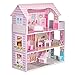Produktbild Balinco  Puppenhaus aus Holz mit 3 Etagen & 5 Zimmern  Dollhouse inkl. Miniatur Möbel  Großes Holzspielzeughaus für Kinder ab 3 Jahren  Pädagogisch wertvolle Puppenstube mit Balkon & Zubehör