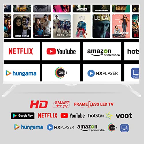 Image of imee 80cm (32 inch) Smart Android HD LED TV with SRS Surround Sound - BEE 4 Star Rated Energy Efficient (Elite, White, 32 Smart)