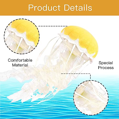 lilizzhoumax Simulation Jellyfish Plush Toy 15cm/6”, Realistic Stuffed Animal Jellyfish Plush Toy, Cute Hangable Plush Toy - Image 3