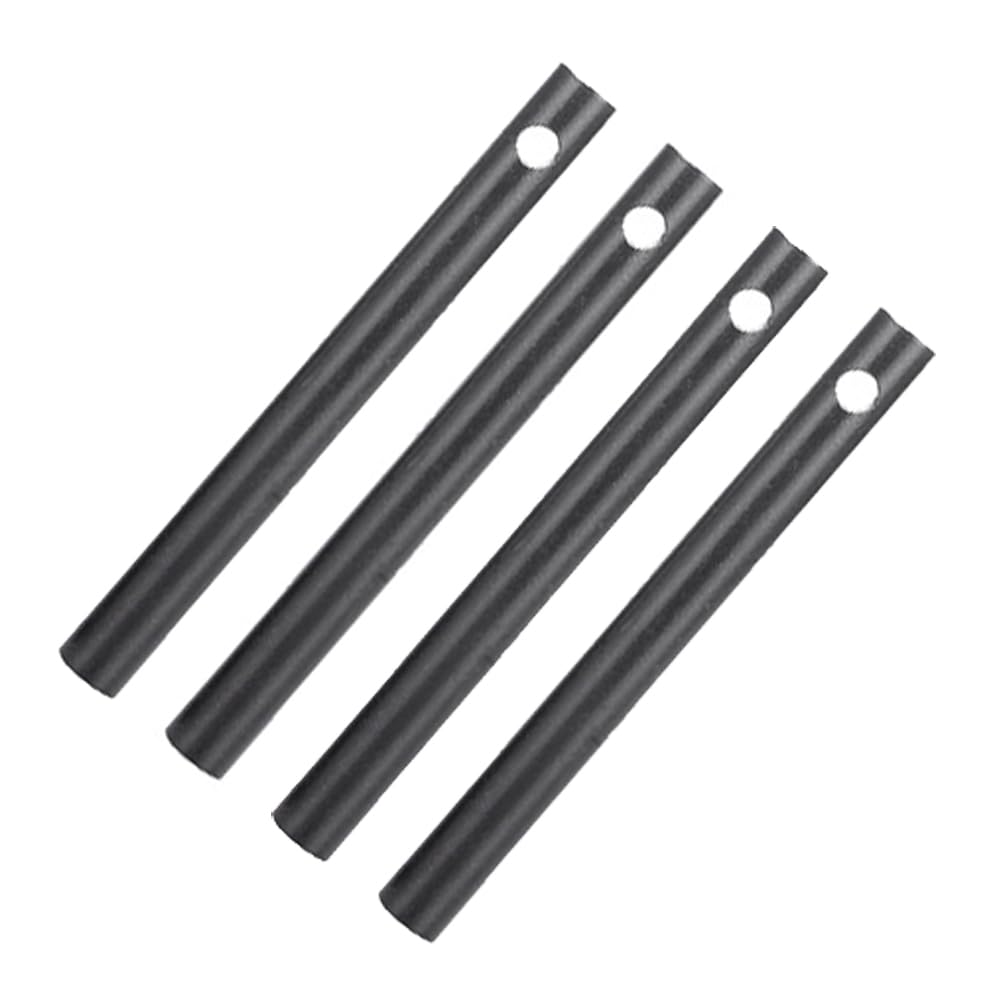 4 Pieces Small Ferro Rod Fire Starter Ferrocerium Rod Drilled Ferrocerium Rod Fire Starter with Toggle Hole for Paracord Bracelet Necklace(Black, 8cm)