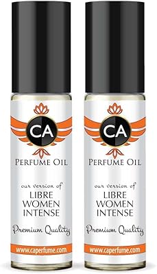 CA Perfume Impression of Yves S. Lauren Libre Intense For Women Replica Fragrance Body Oil Dupes Alcohol-Free Essential Aromatherapy Sample Travel Size Concentrated Long Lasting Roll-On 0.3 Fl Oz-X2