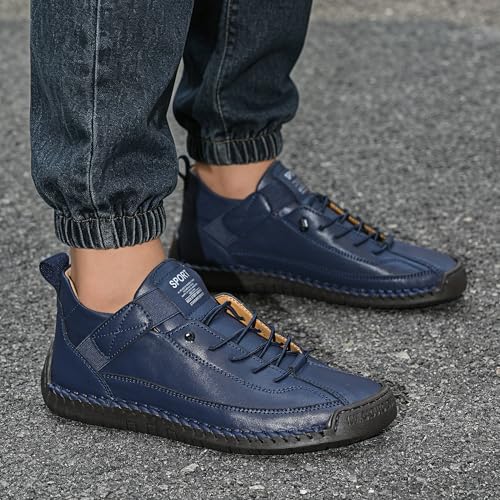 Image of Womens Casual Shoes Ankle Chukka Boots Slip On Breathable Loafers Handmade Fashion Sneakers Mid top Walking Driving Flats Shoes