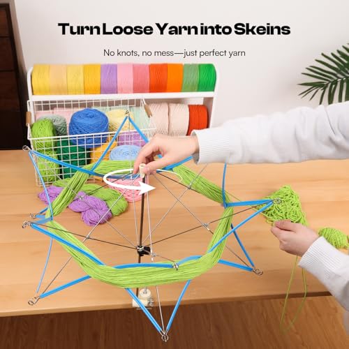 Image of Caydo Yarn Swift, Portable Metal Umbrella Holder for Knitting & Crochet