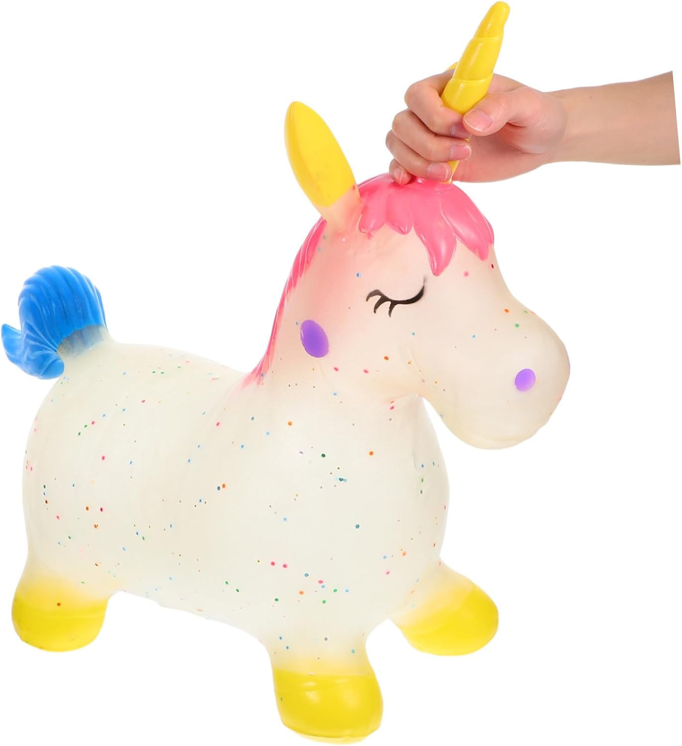 Abaodam Inflatable for Toddlers Safe Thickened Riding Toy Hopping Bouncing Unicorn Toy for Boys and Girls