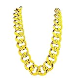Sanglarst Gold Chain Necklace, 35.5 Inch Chunky Golden Ultra Luxury Looking Feeling Real Solid 14K Gold Plated Curb Fake Neck Chain for Party Dancing