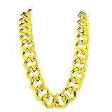 Sanglarst Gold Chain Necklace, 35.5 Inch Chunky Chain Golden Ultra Luxury Looking Feeling Real Solid 14K Gold plated Curb Fake Neck Chain for Party Dancing