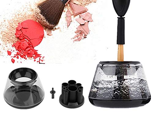 Electric Automatic Makeup Cosmetic Brushes Brush Cleaner Drying Washing Machine Tool Set (Black)