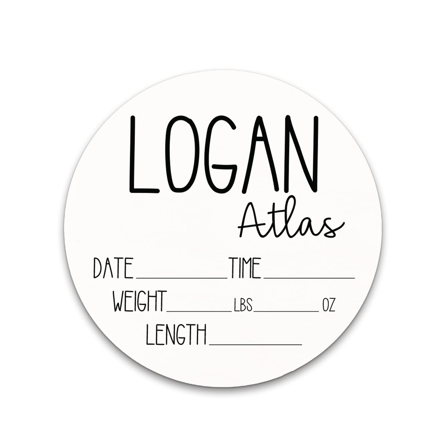 Birth Stat Sign Personalized for Newborn Baby, Tall Text Design, Crib & Nursery Decor, Photography Prop, Baby Shower Gifts, Gender Reveal, Pregnancy Announcement, Hickory Hollow Designs