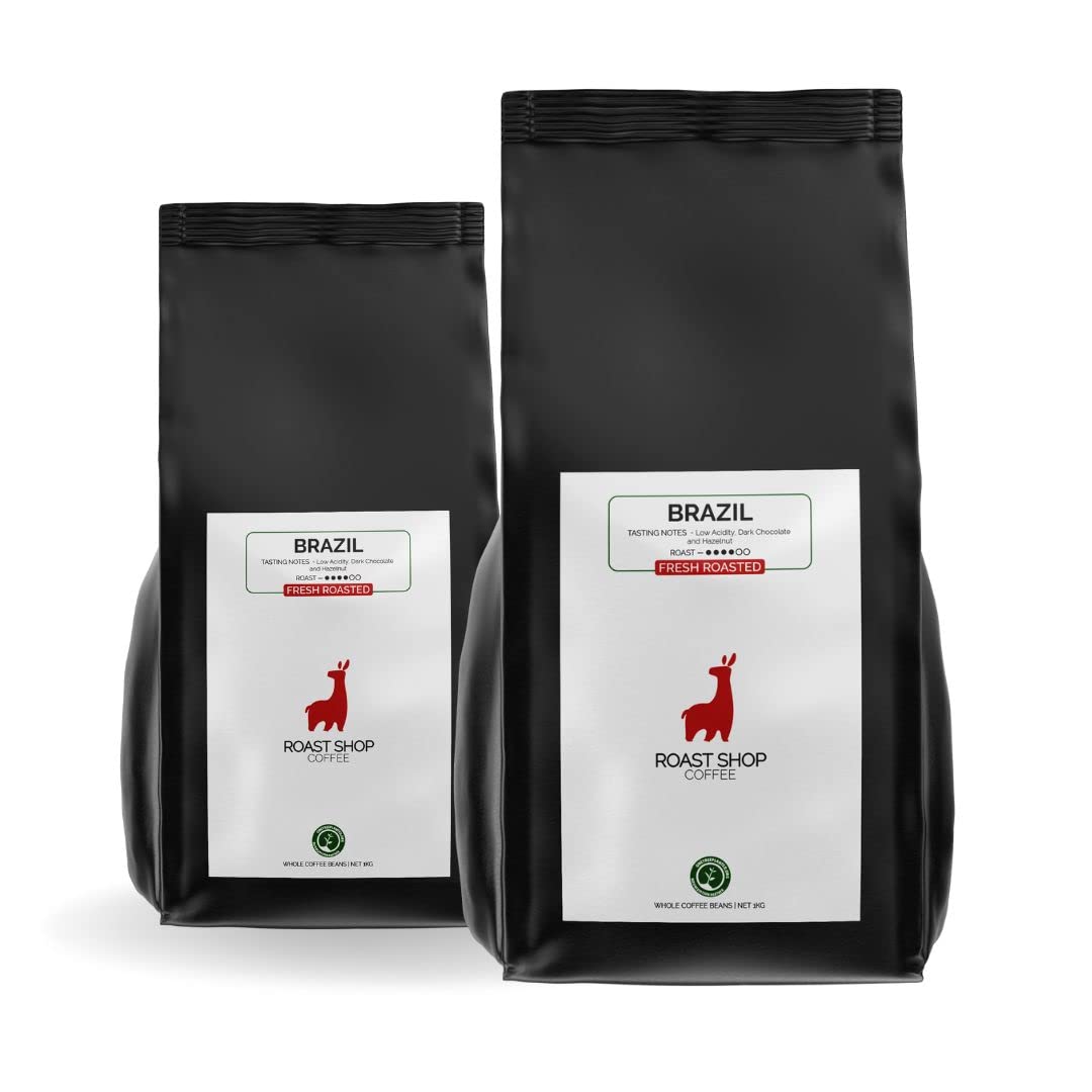 Medium Roast Brazilian Coffee Beans 1kg in Small Batches by Hand, Roast Shop Coffee Micro Roastery Family Business (2kg)