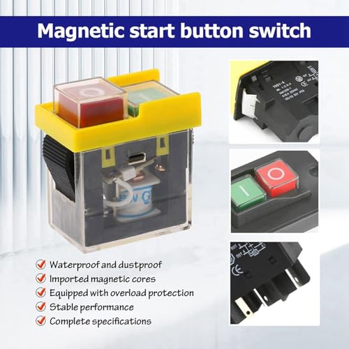 Interruptor de seguridad Kjd6 5E4 electromagnetico impermeable pack de 10 unidades de 250V 3