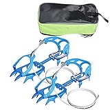 1 Pair 14 Teeth Ice Crampons, Anti Slip Shoe Grips...