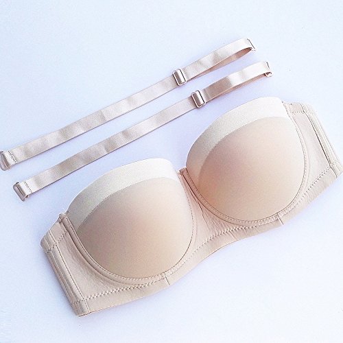 Image of Women's Strapless Bra B /C /D /DD /DDD /G 1 /2 Cup Seamless Plus Size Balconette Bra H059