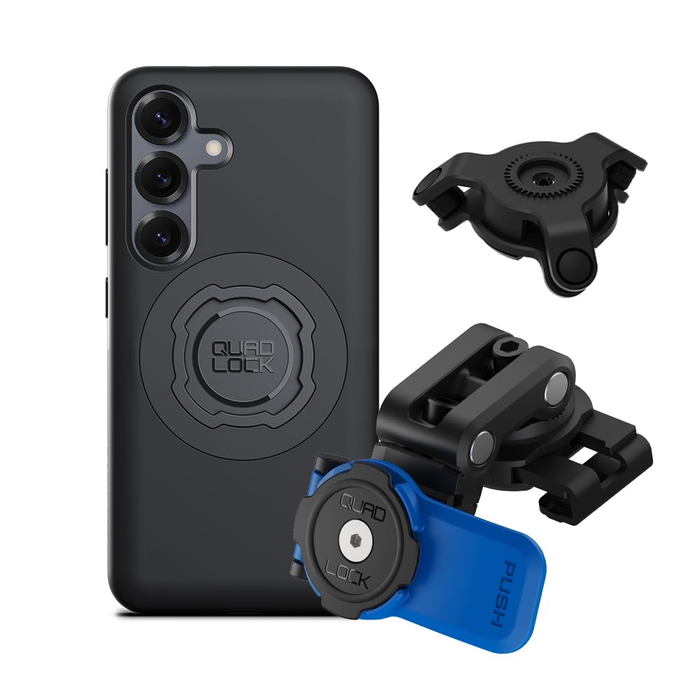 Quad Lock Zbiornik Płynu Hamulcowego Motocyklowy Uchwyt Telefonu Zestaw z Amortyzatorem Drgań i Galaxy S25 MAG Etui