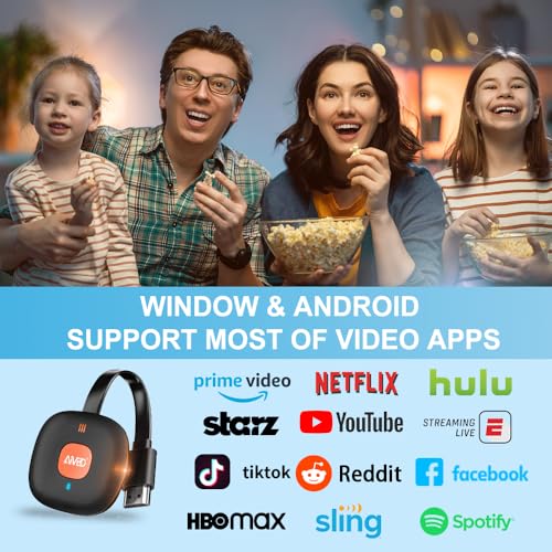 Image of Wireless HDMI Dongle Adapter 4K, SOCLLLife Display Receiver for iOS /Android /Windows Devices to TV, Monitor, or Projector, Screen Mirroring with Airplay /Miracast /DLNA for Movies, Presentations