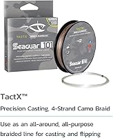 Vista 2 de Seaguar TactX Braided Camo Fishing Line & Fluoro Kit, with Free Leader, Multiple Sizes