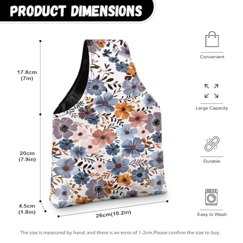 Image of Floral Yarn Storage Bag Organizer Small Crochet Organizers and Storage for Women Knitting Crochet Tote Bag Holding Yarn, Crochet Hooks, Crochet Needles