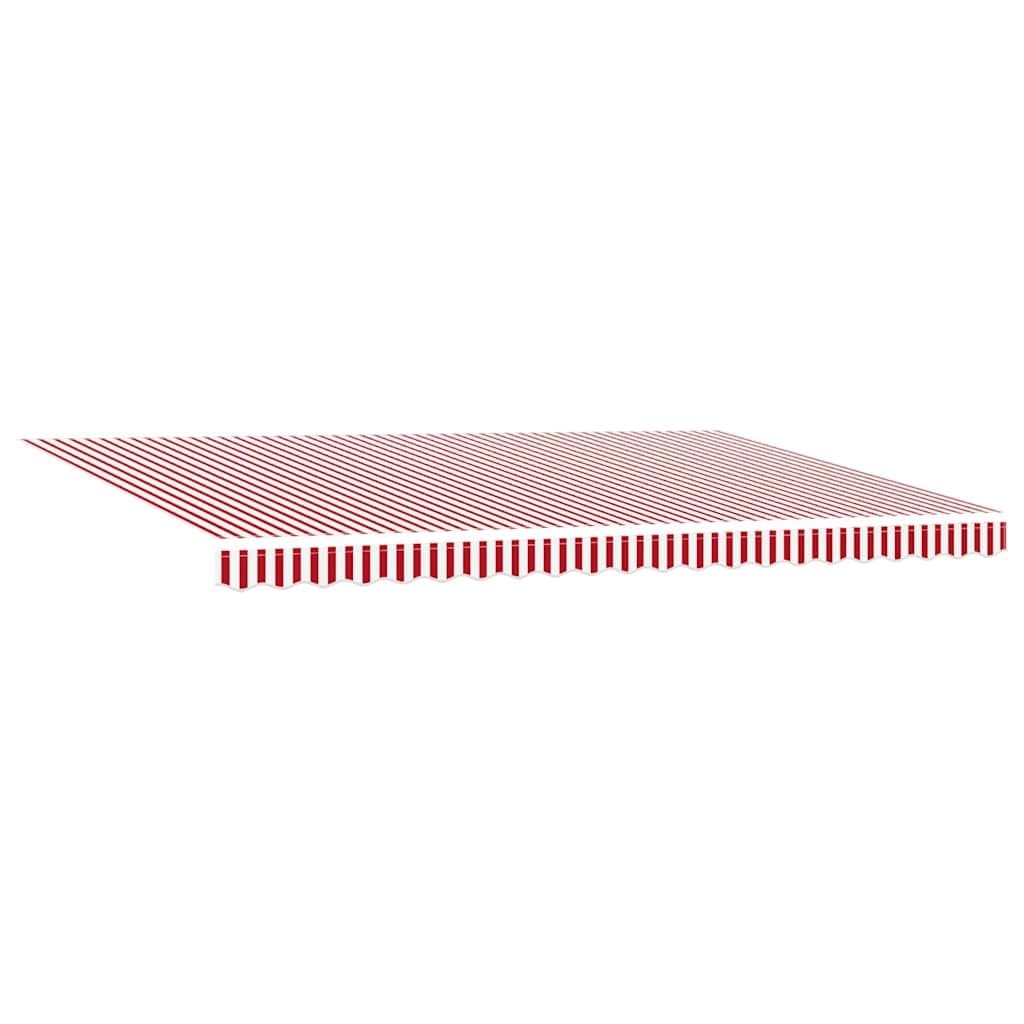 Toldo articulado extensible rojo y blanco, 500 x 350 cm, protección solar para balcón, terraza, jardín, toldo resistente a la intemperie, manivela, estor enrollable UV, extensible, exterior