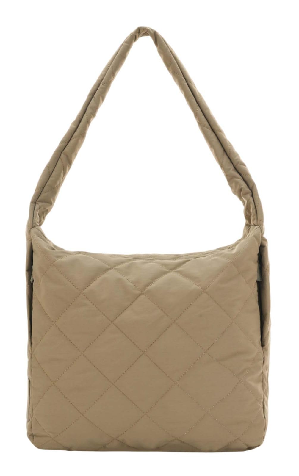 SEIDENFELT MANUFAKTUR Umhängetasche Schultertasche Hetta Maxi Hobo Bag Greige Khaki