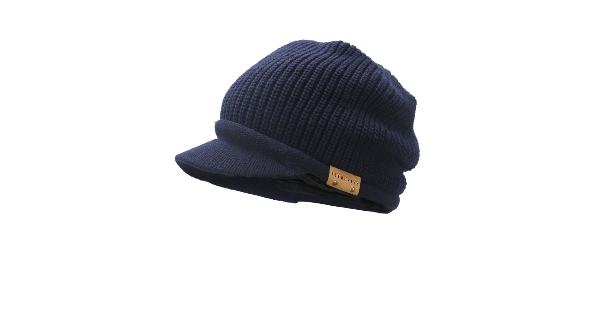 PGTEN Stylish Beanie with Visor - Knit Hat with Brim for Men