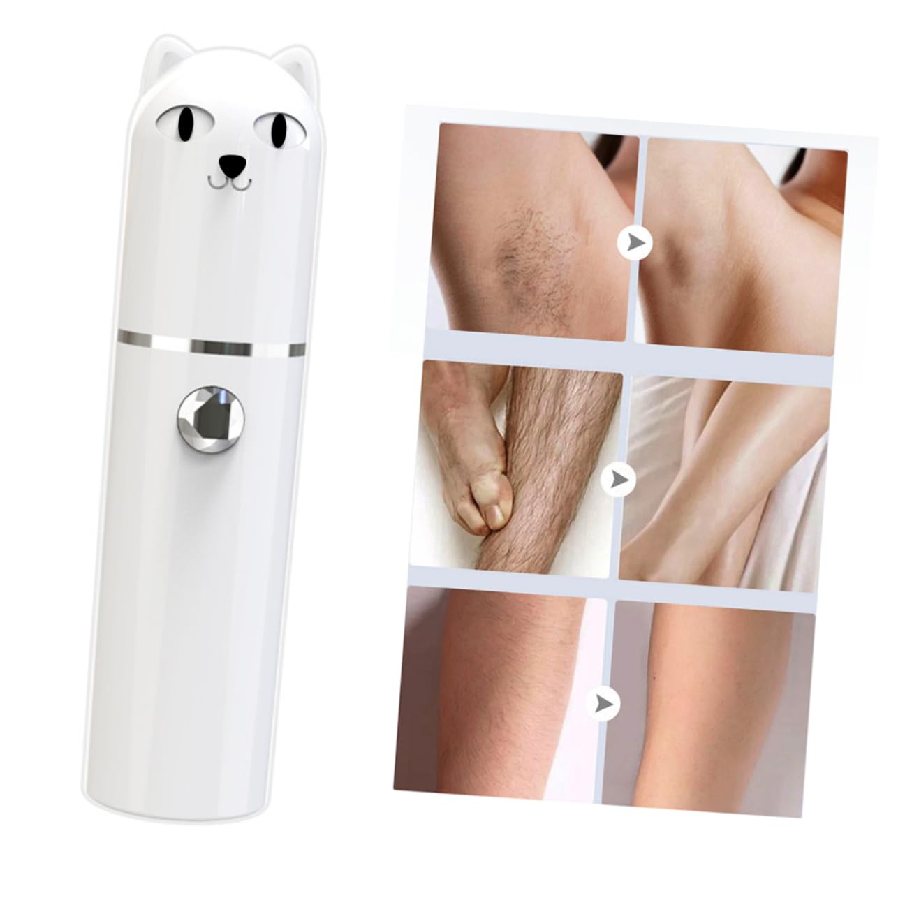 2piezas Afeitadora Eléctrica Recargable Para Mujer Depilador Facial y Húmedo y Seco Diseño Ergonómico Para Axilas y Bikini Material y Seguro