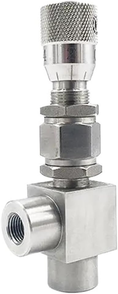 1/8" 1/4" NPT 3/8" 1/2" SS304 アングル型マイクロメータリングニードルバ