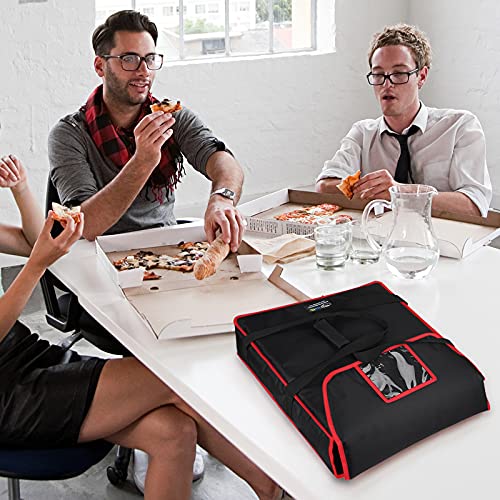 Icemi Pizza Bags For Delivery 18" X 18" X 5"Insulated Pizza Delivery Bag Moisture Free For Catering Food Delivery,Restaurant,Cookouts Black #TOP5