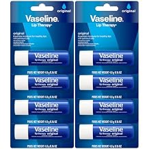 Vaseline Lip Therapy Original 8-Pack Lip Moisturizer for Dry, Cracked Lips, 0.16 Oz Ea