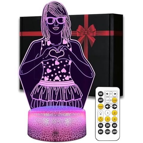 ARERG Heart Hands Night Light, Color Changing Timing with Remote Control Figurine Singer Lamp, Art Enthusiasts Room Music Decor, Creative Music Lover Gifts for Girls Teens Women Birthday Christmas Cover