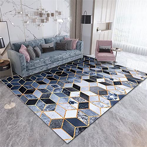 terrasse teppichstaubsauger teppichKorridor Teppich blau geometrisches Muster Moderne und langlebige...