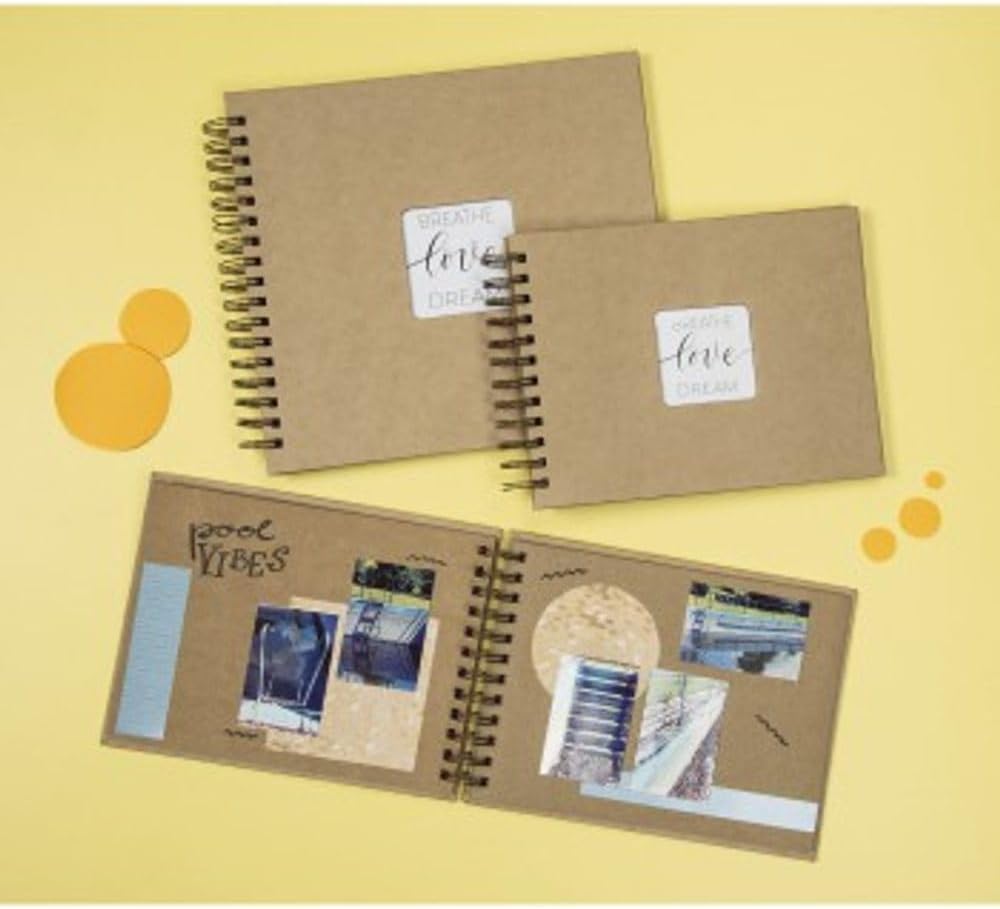 Hama Spiral Photo Album "Craft" (Memory Album for Weddings, Birthdays, Christenings, 24 x 17 cm, 40 Pages of Chic Kraft Paper to Customise and Stick, up to 40 10 x 15 cm Photos) Brown