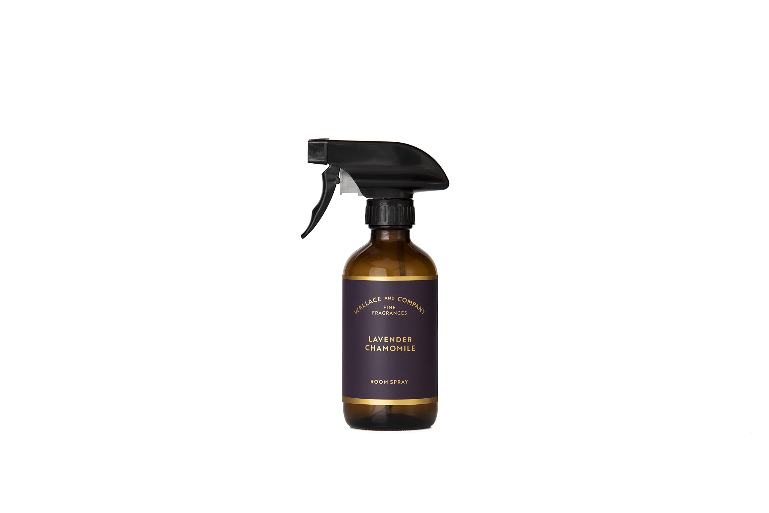 Lavender Chamomile Spray - Spa Aromatic Room Spray | Tranquil, Graceful & Calming Home Spray | Room Essentials Fabric Spray in Amber Glass | Bedding Spray Freshener | 250ml | Wallace and Company