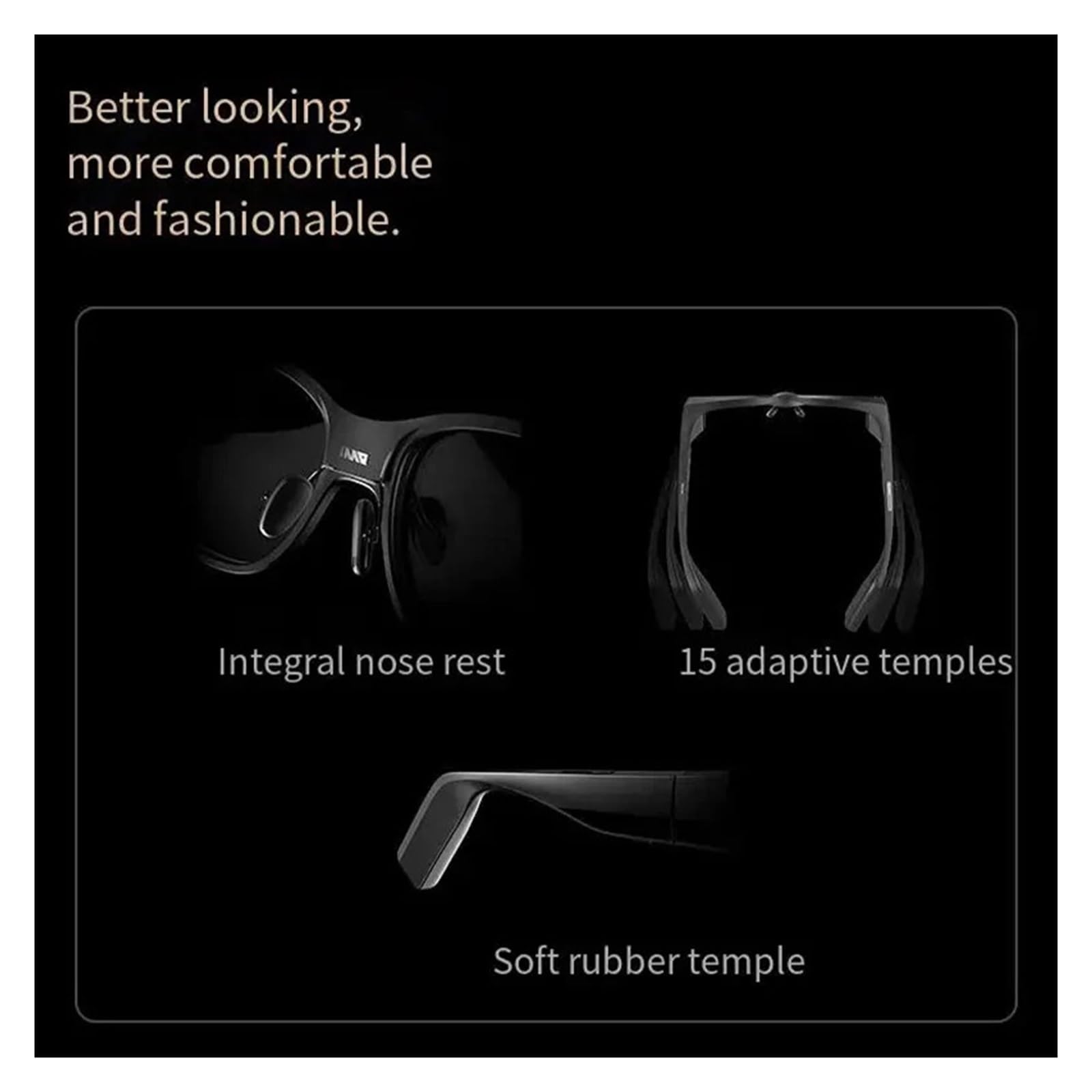 Gafas Inteligentes de Realidad Aumentada Air 3: Control inalámbrico a Todo Color, traducción en Tiempo Real y comandos de Texto con cámara, Todo en uno.