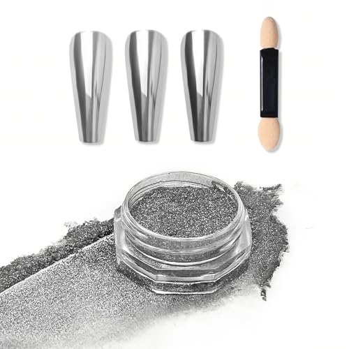 Chrome Nail Powder,Metalic Christmas Mirror Effect Chrome Powder Pigments for Nails Decoration for...