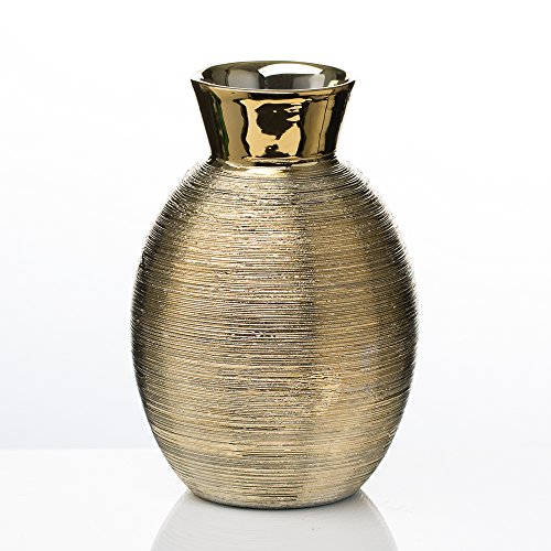 Richland Vase Elegant Ceramic Gold 6.5