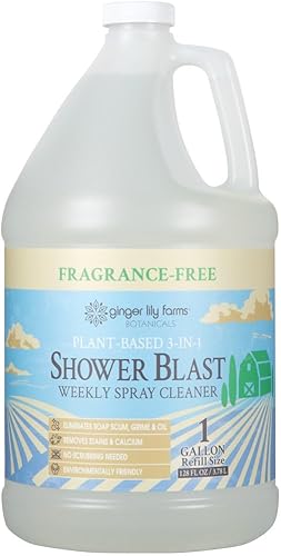 Ginger Lily Farms Botanicals - Limpiador semanal en aerosol 3 en 1 a base de plantas, 100% vegano y libre de crueldad, sin fragancia, 1 galón (128